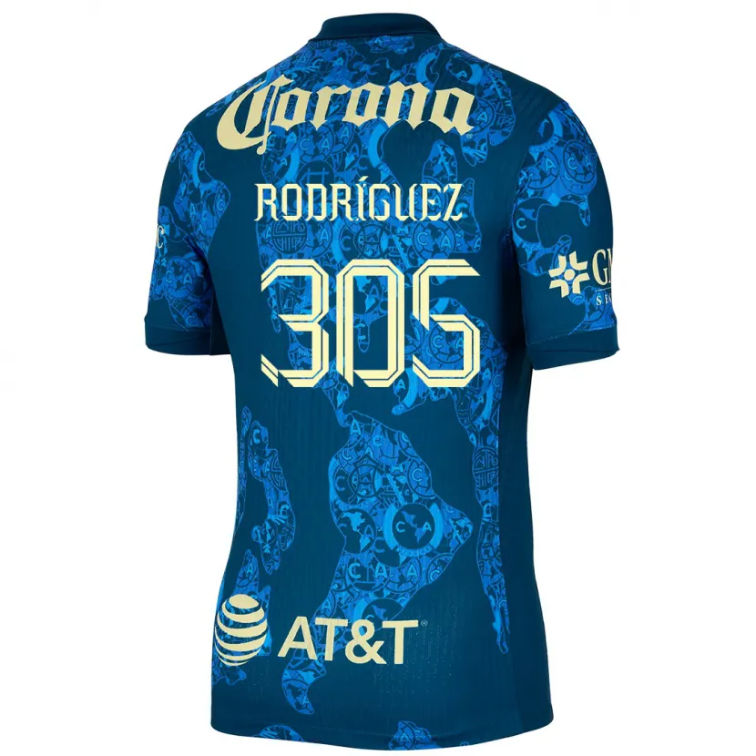 Danxen Kid Bryan Rodríguez #305 Blue Yellow Away Jersey 2024/25 T-Shirt