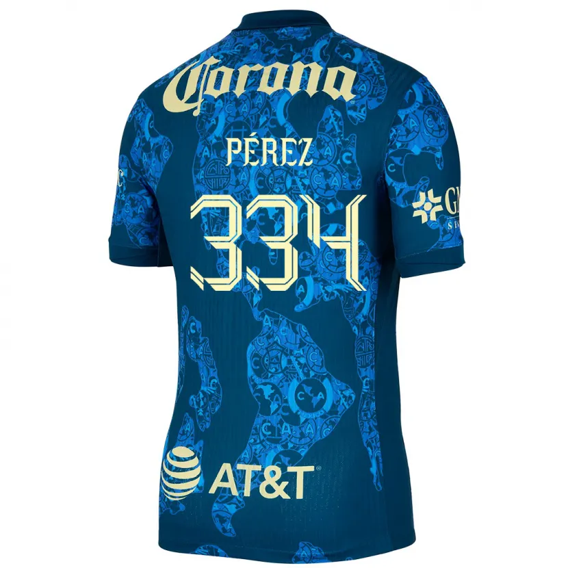 Danxen Kid Diego Pérez #334 Blue Yellow Away Jersey 2024/25 T-Shirt