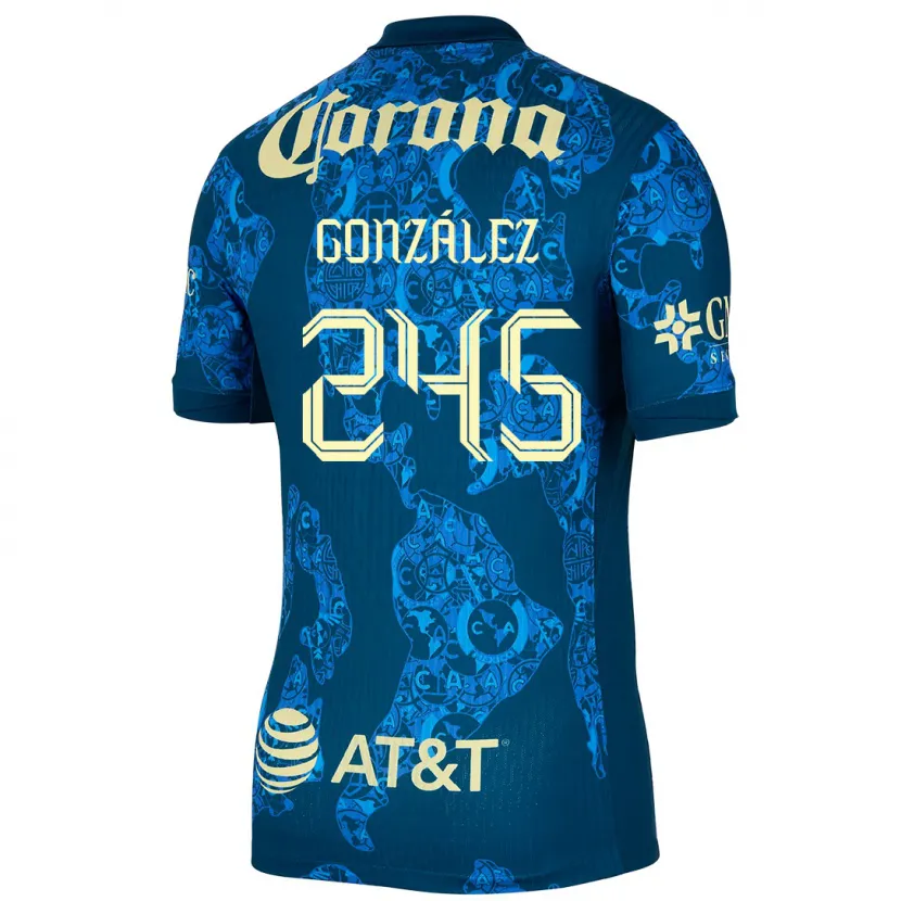 Danxen Kid Enrique González #245 Blue Yellow Away Jersey 2024/25 T-Shirt