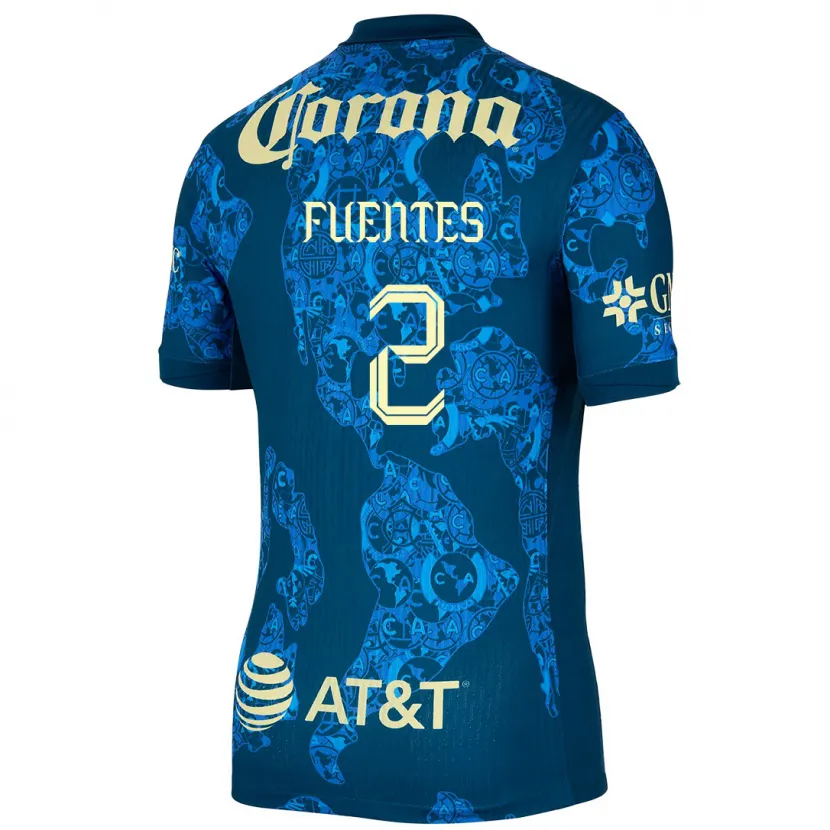 Danxen Kid Luis Fuentes #2 Blue Yellow Away Jersey 2024/25 T-Shirt