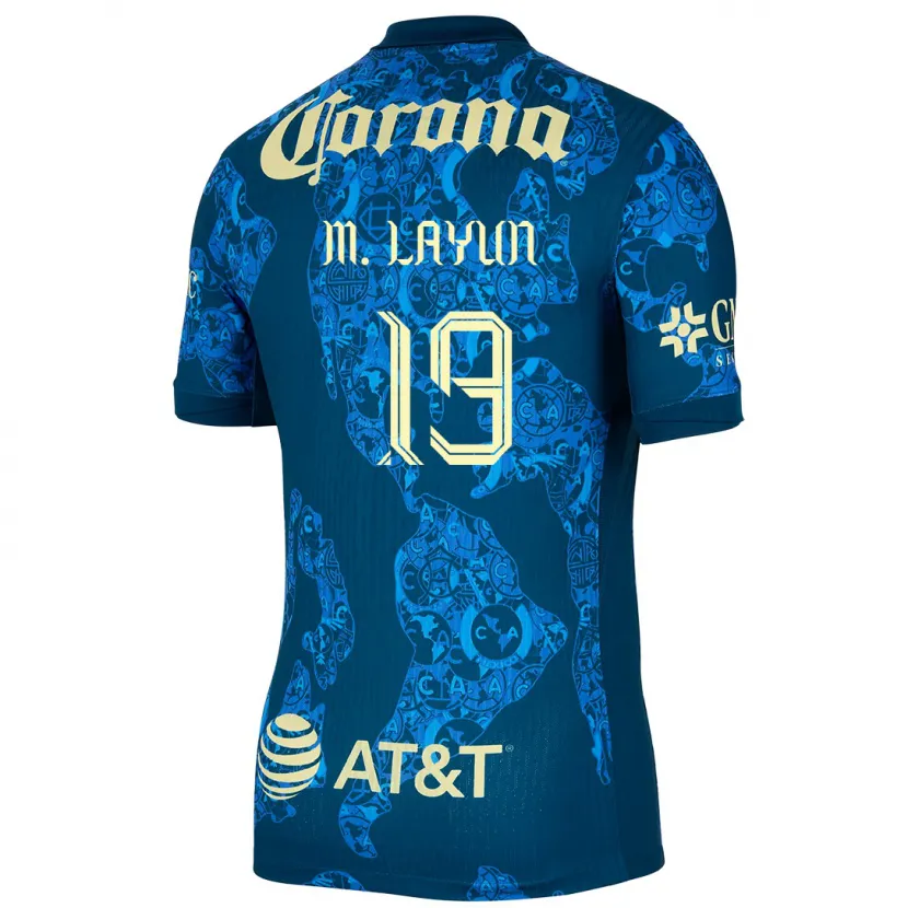 Danxen Kid Miguel Layún #19 Blue Yellow Away Jersey 2024/25 T-Shirt