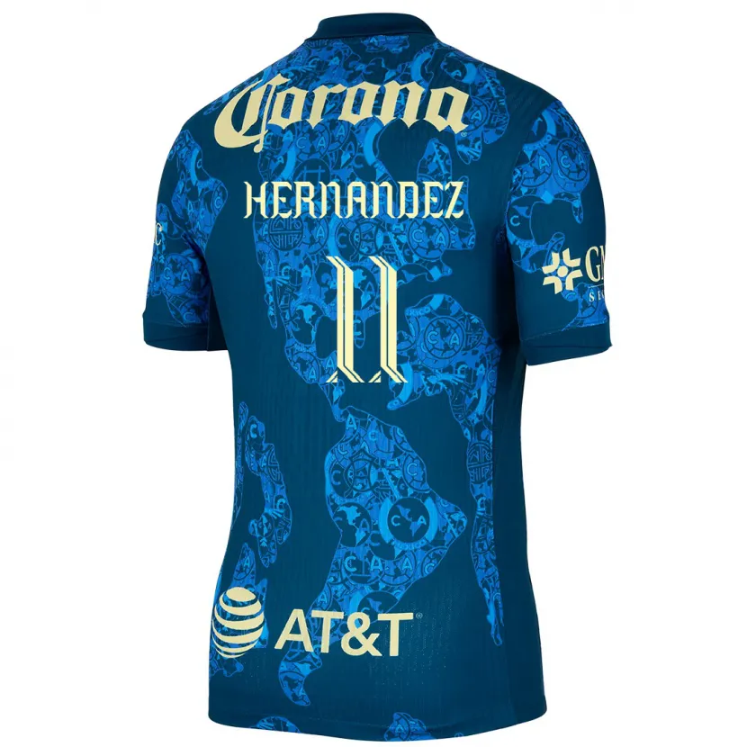 Danxen Kid Montserrat Hernandez #11 Blue Yellow Away Jersey 2024/25 T-Shirt