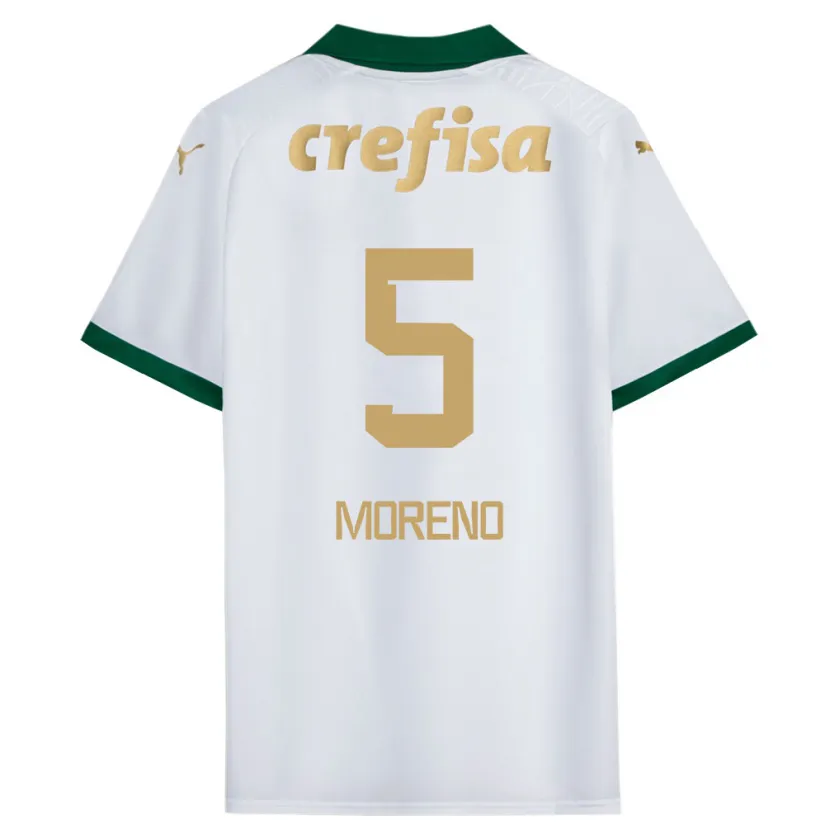 Danxen Kid Aníbal Moreno #5 White Green Away Jersey 2024/25 T-Shirt