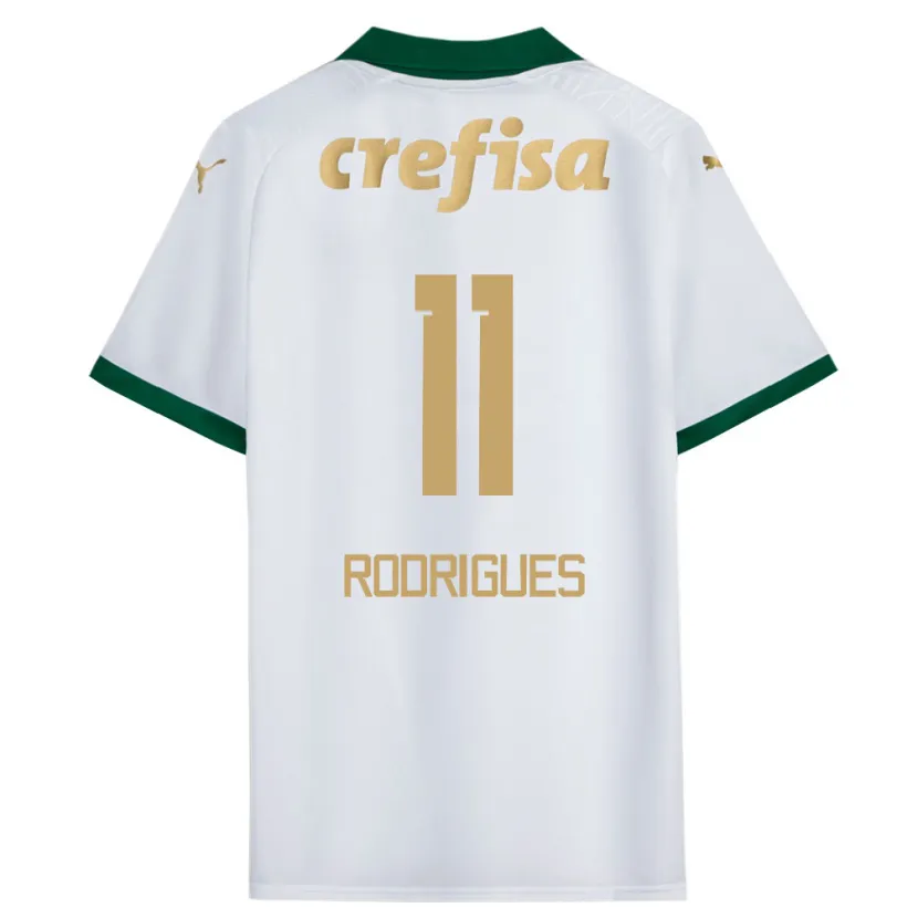 Danxen Kid Bruno Rodrigues #11 White Green Away Jersey 2024/25 T-Shirt