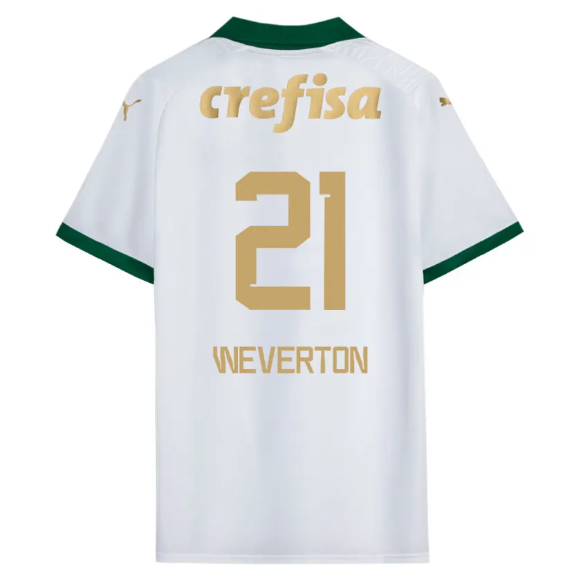 Danxen Kid Weverton #21 White Green Away Jersey 2024/25 T-Shirt