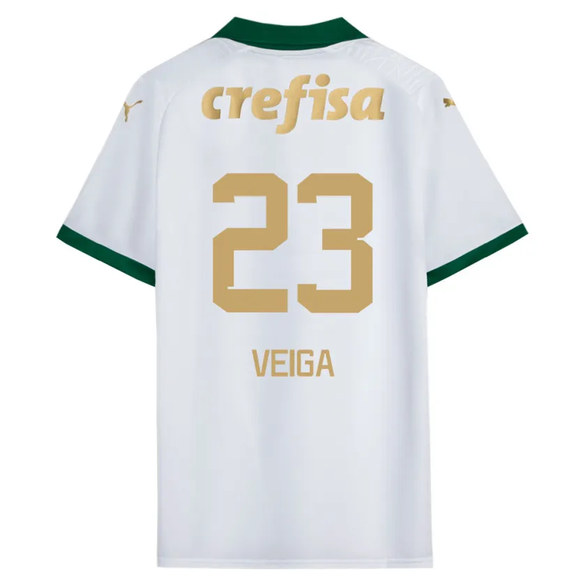 Danxen Kid Raphael Veiga #23 White Green Away Jersey 2024/25 T-Shirt