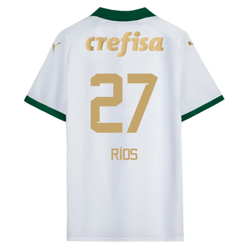 Danxen Kid Richard Ríos #27 White Green Away Jersey 2024/25 T-Shirt