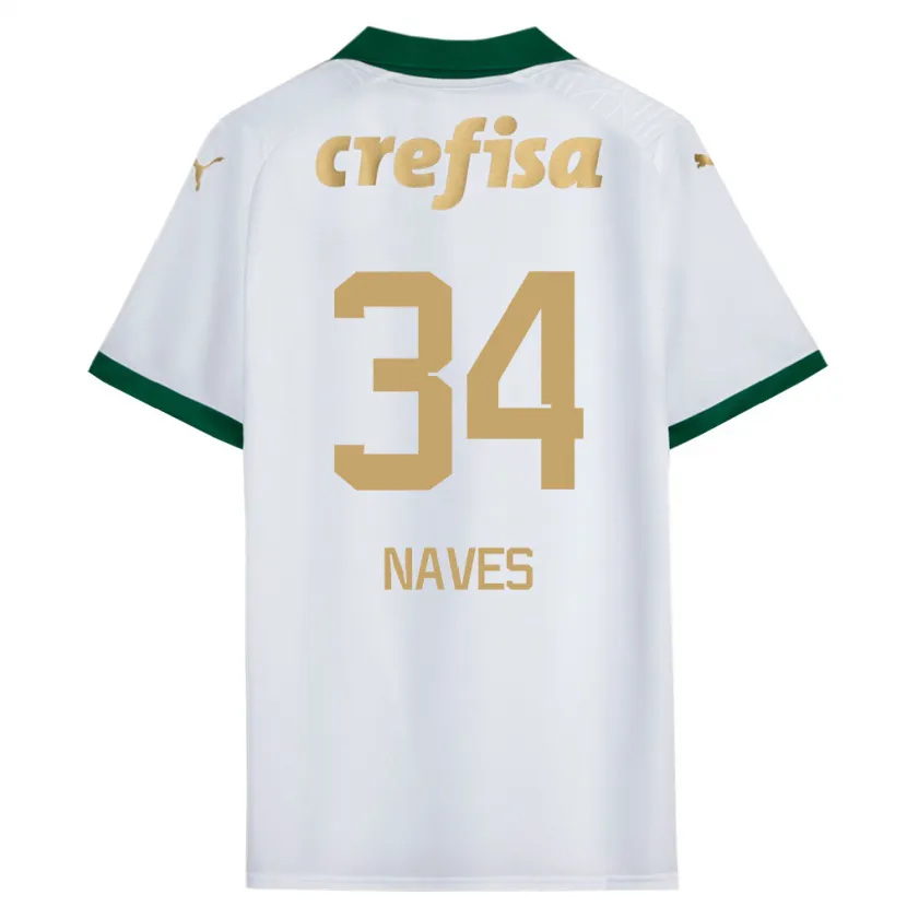 Danxen Kid Naves #34 White Green Away Jersey 2024/25 T-Shirt