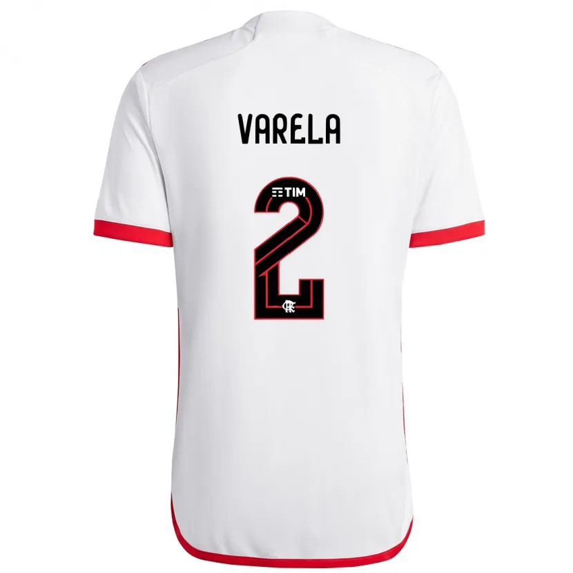 Danxen Kid Guillermo Varela #2 White Red Away Jersey 2024/25 T-Shirt