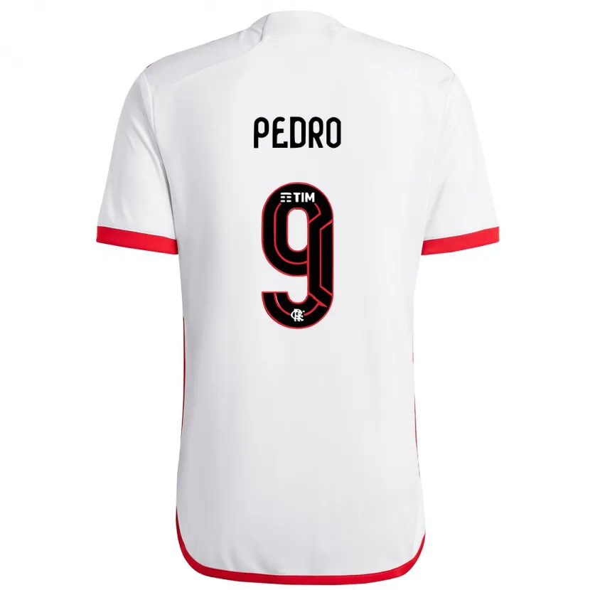 Danxen Kid Pedro #9 White Red Away Jersey 2024/25 T-Shirt