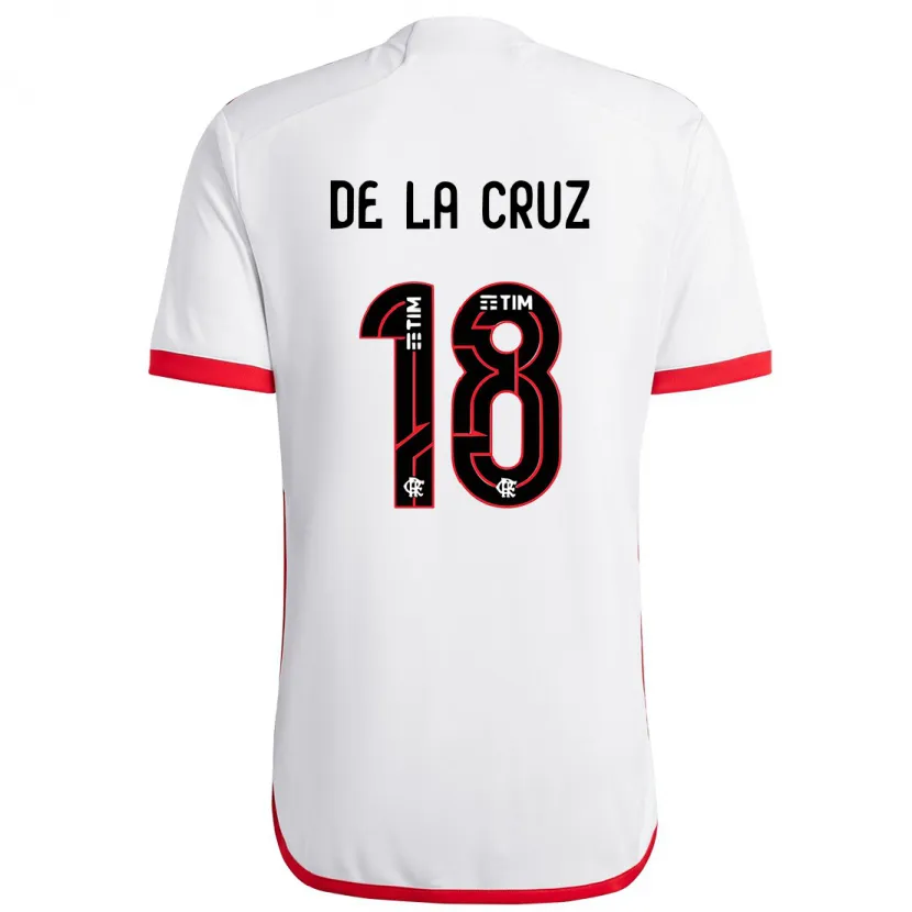 Danxen Kid Nicolás De La Cruz #18 White Red Away Jersey 2024/25 T-Shirt