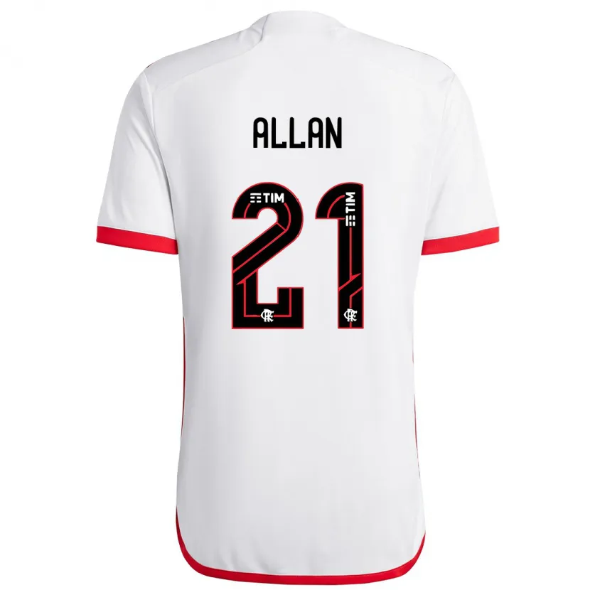 Danxen Kid Allan #21 White Red Away Jersey 2024/25 T-Shirt