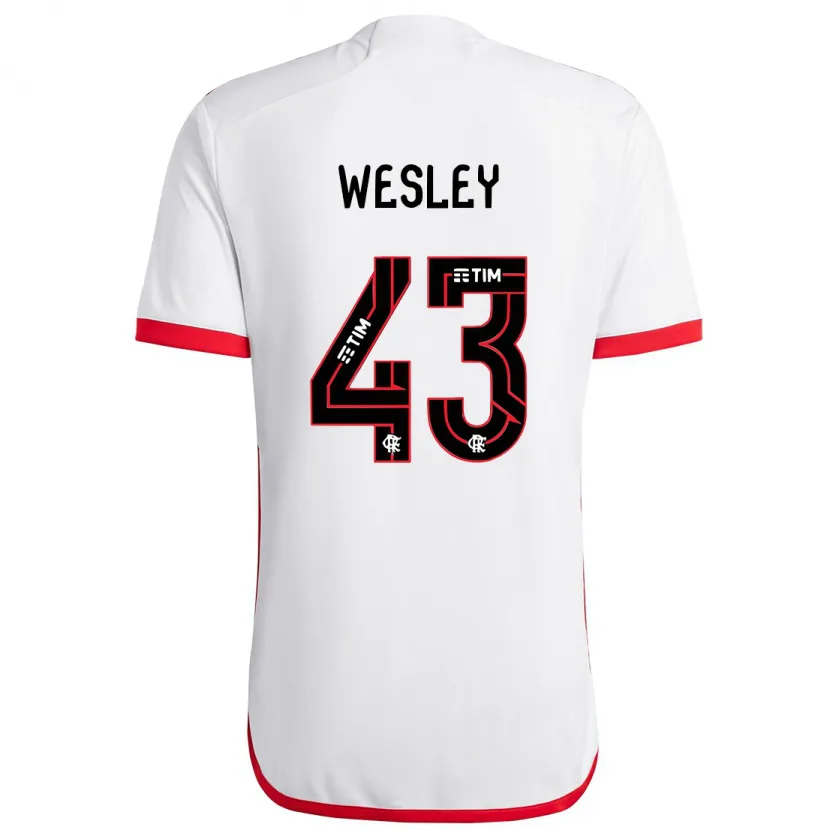 Danxen Kid Wesley #43 White Red Away Jersey 2024/25 T-Shirt