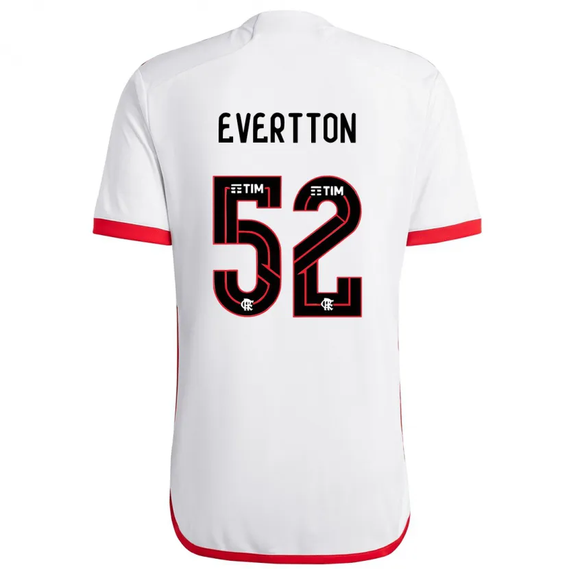 Danxen Kid Evertton #52 White Red Away Jersey 2024/25 T-Shirt