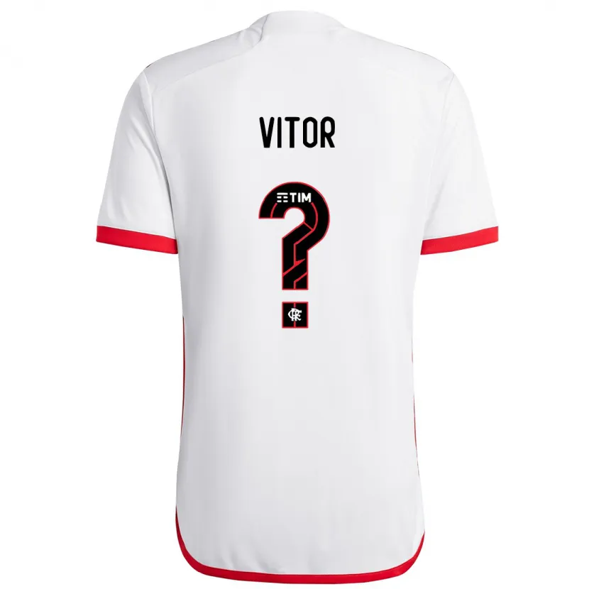 Danxen Kid João Vitor #0 White Red Away Jersey 2024/25 T-Shirt