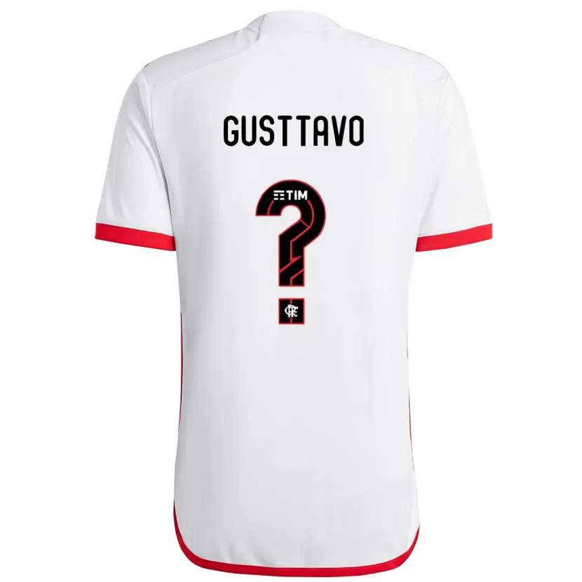 Danxen Kid Gusttavo #0 White Red Away Jersey 2024/25 T-Shirt