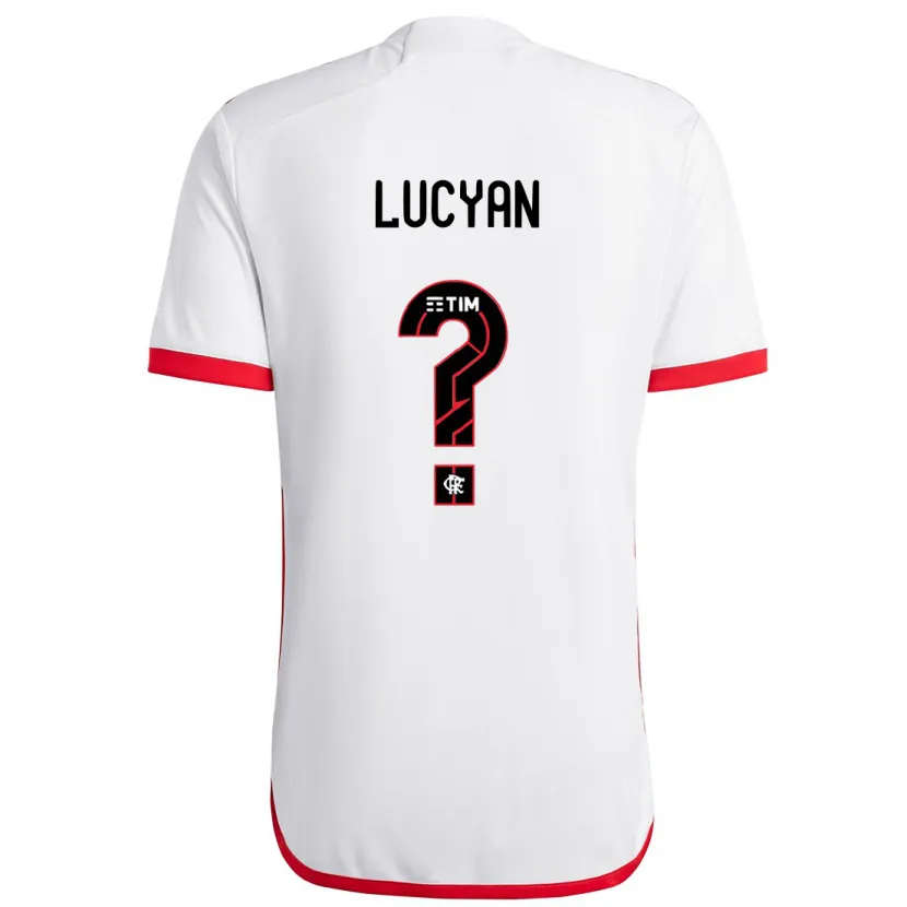 Danxen Kid Lucyan #0 White Red Away Jersey 2024/25 T-Shirt