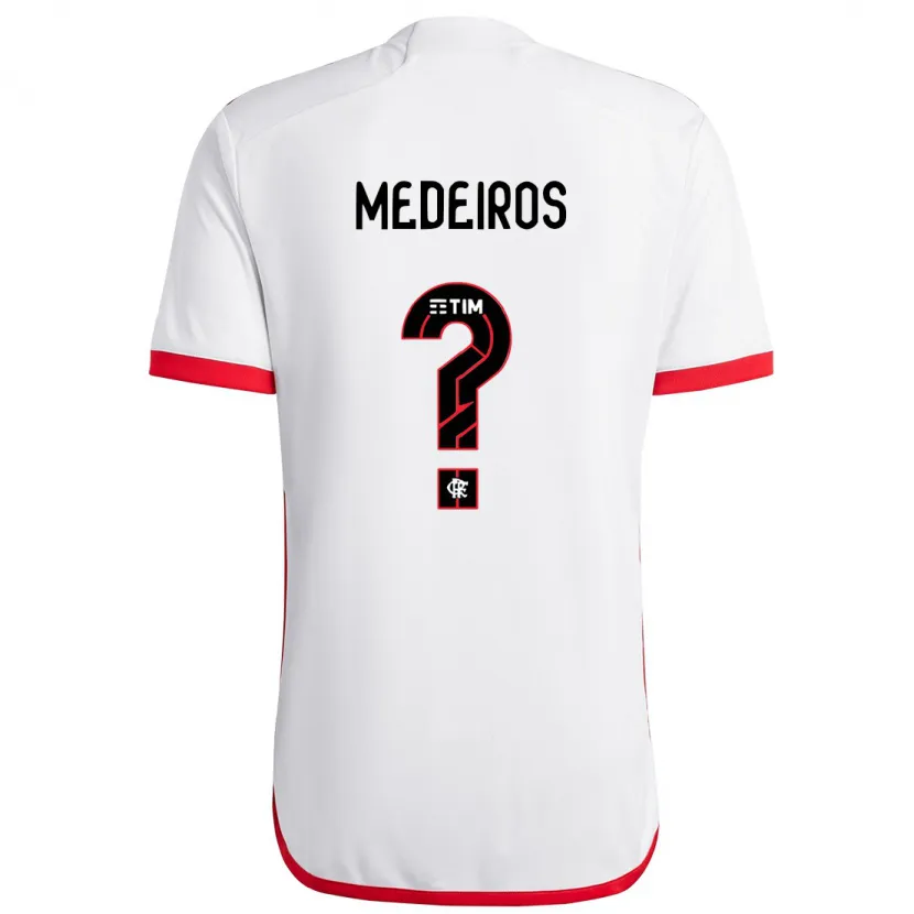 Danxen Kid Thiago Medeiros #0 White Red Away Jersey 2024/25 T-Shirt