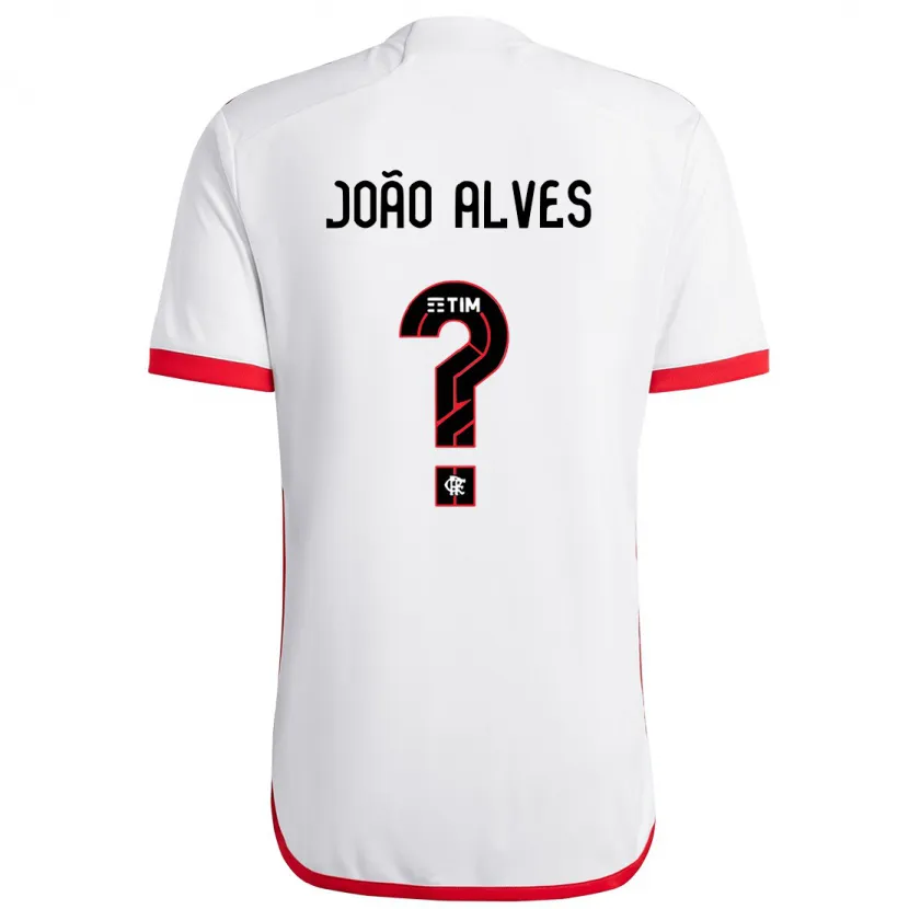 Danxen Kid João Alves #0 White Red Away Jersey 2024/25 T-Shirt