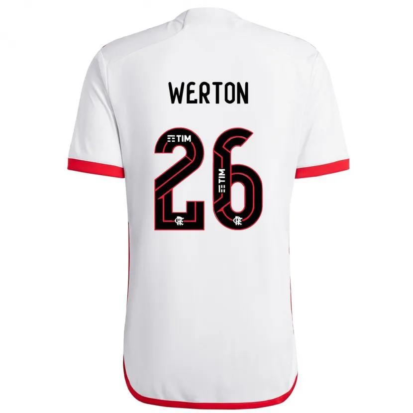 Danxen Kid Werton #26 White Red Away Jersey 2024/25 T-Shirt