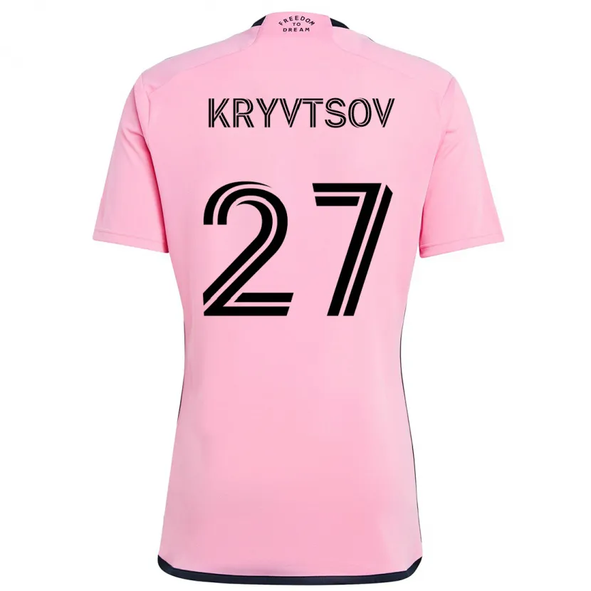 Danxen Men Sergiy Kryvtsov #27 Pink Home Jersey 2024/25 T-Shirt