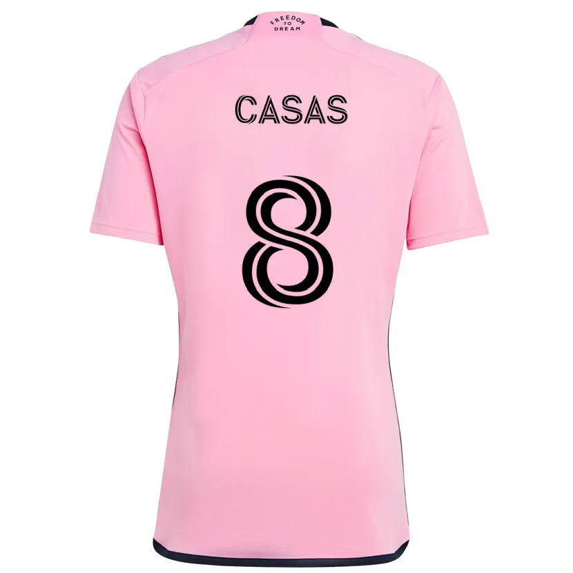 Danxen Men Pep Casas #8 Pink Home Jersey 2024/25 T-Shirt