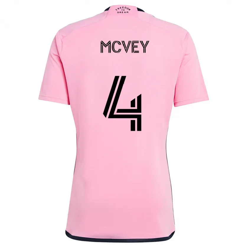 Danxen Men Christopher Mcvey #4 Pink Home Jersey 2024/25 T-Shirt