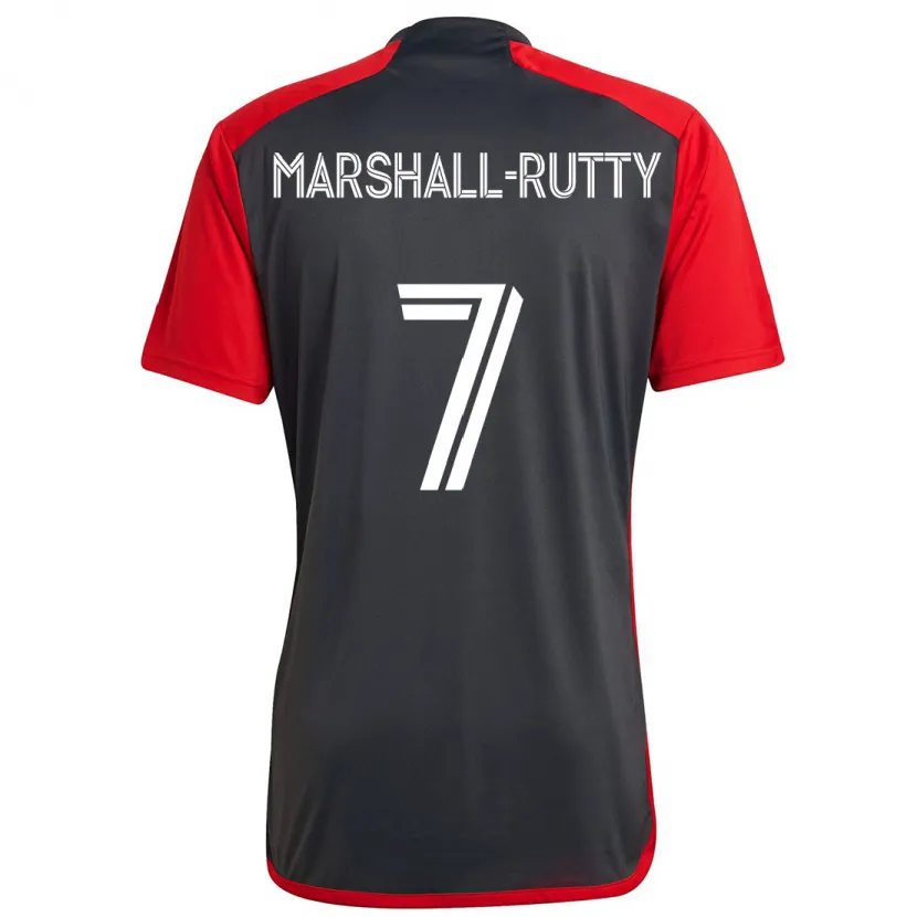 Danxen Men Jahkeele Marshall-Rutty #7 Grayn Red Home Jersey 2024/25 T-Shirt