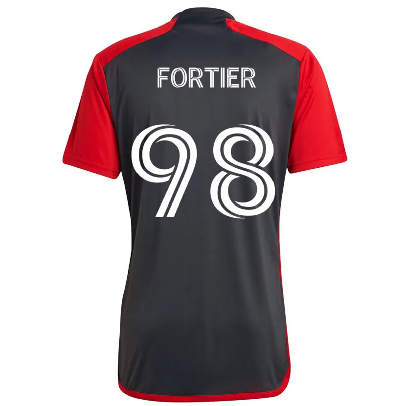 Danxen Men Kristjan Fortier #98 Grayn Red Home Jersey 2024/25 T-Shirt