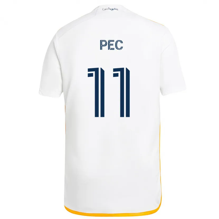 Danxen Men Gabriel Pec #11 White Yellow Home Jersey 2024/25 T-Shirt