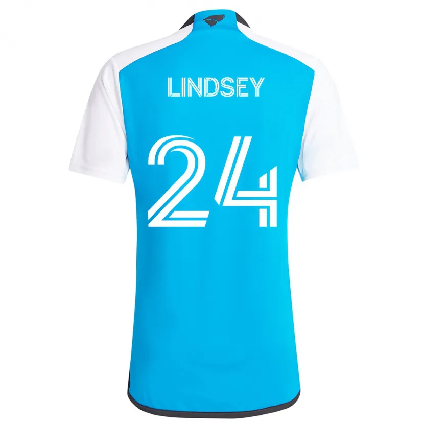 Danxen Men Jaylin Lindsey #24 Blue White Home Jersey 2024/25 T-Shirt