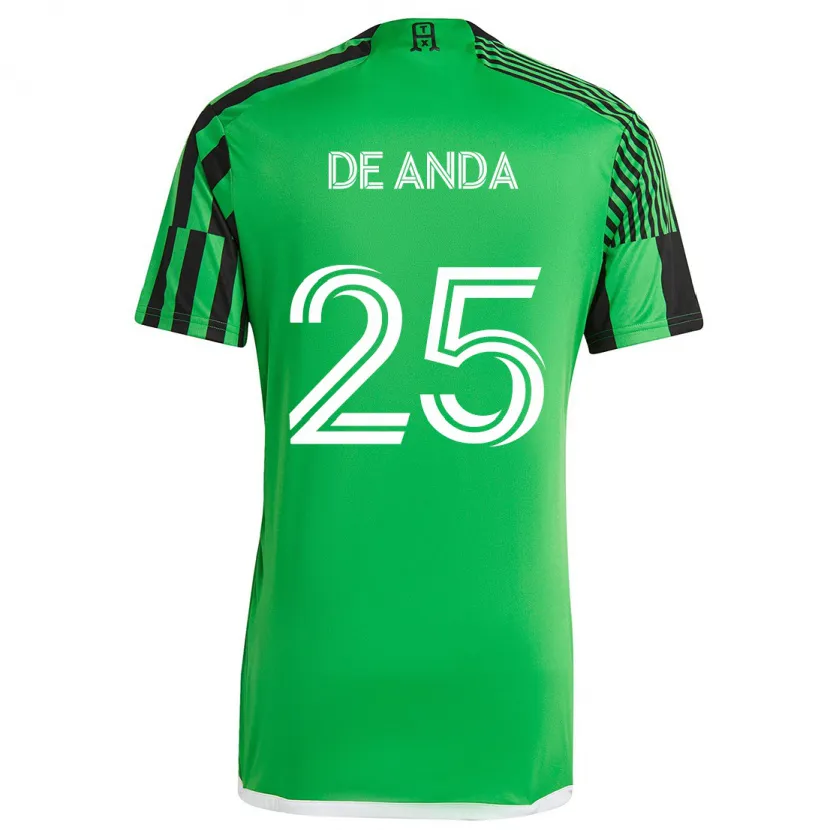 Danxen Men Anthony De Anda #25 Green Black Home Jersey 2024/25 T-Shirt