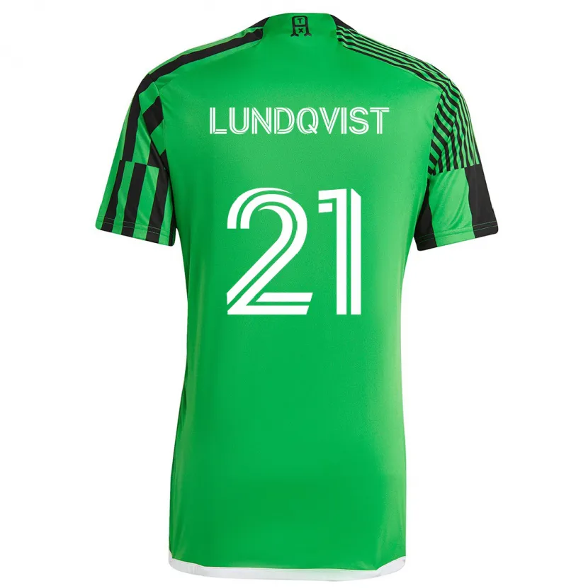 Danxen Men Adam Lundqvist #21 Green Black Home Jersey 2024/25 T-Shirt