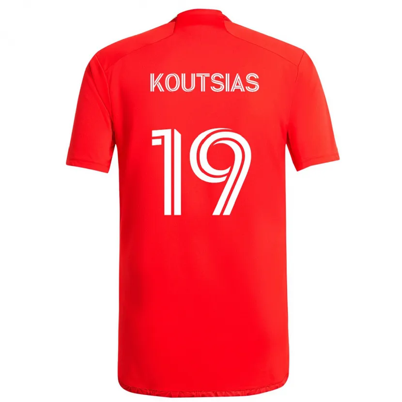 Danxen Men Georgios Koutsias #19 Red White Home Jersey 2024/25 T-Shirt