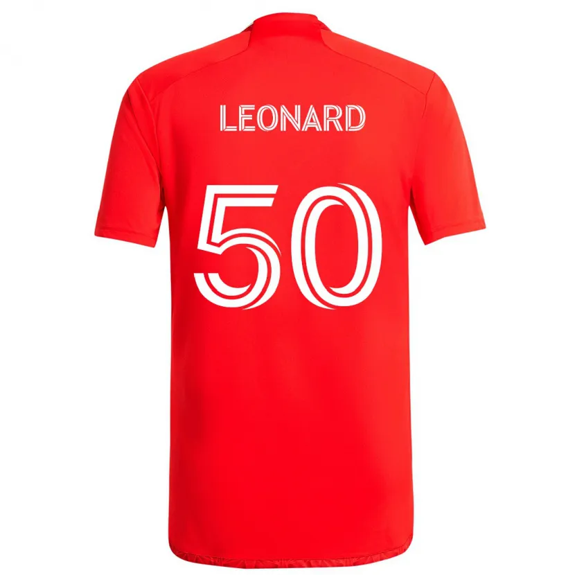 Danxen Men Eric Leonard #50 Red White Home Jersey 2024/25 T-Shirt