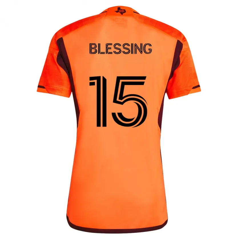 Danxen Men Latif Blessing #15 Orange Black Home Jersey 2024/25 T-Shirt