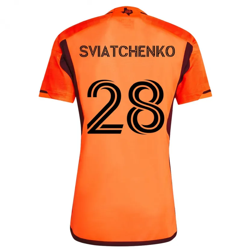 Danxen Men Erik Sviatchenko #28 Orange Black Home Jersey 2024/25 T-Shirt