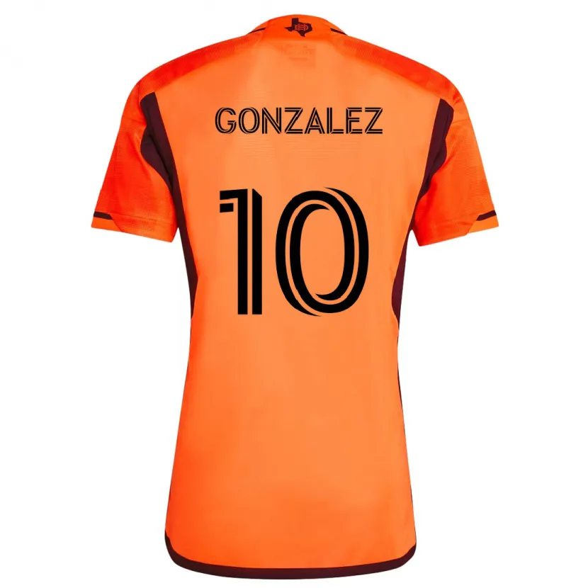 Danxen Men Yair González #10 Orange Black Home Jersey 2024/25 T-Shirt