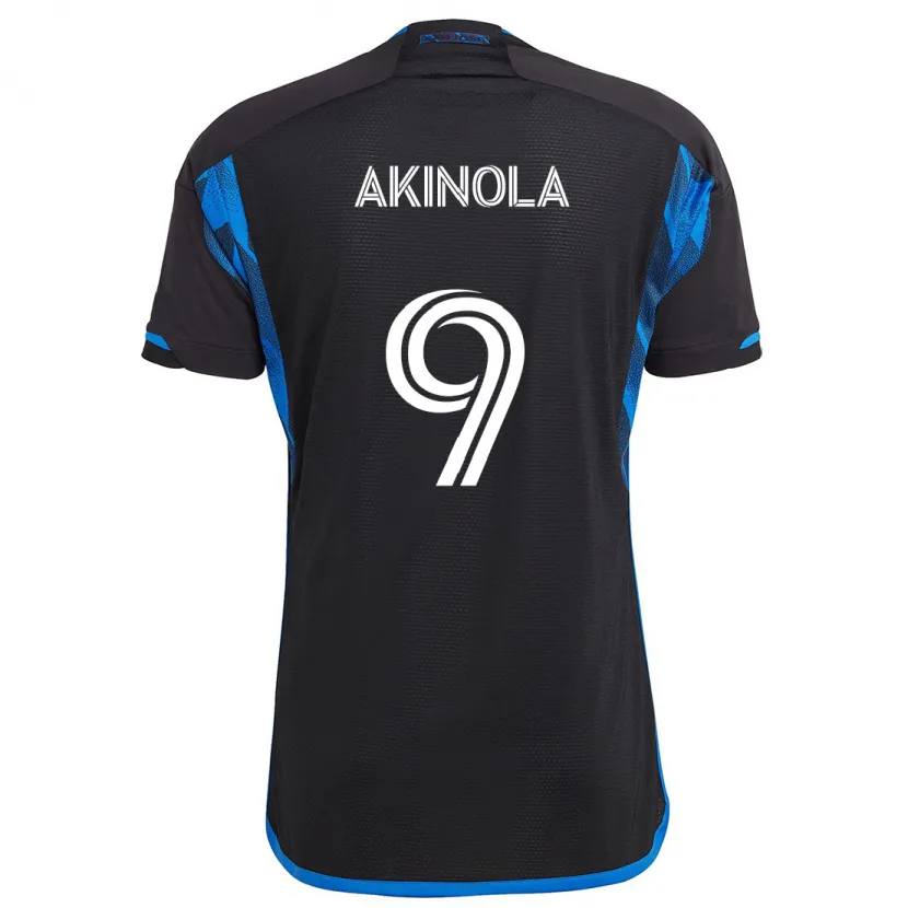 Danxen Men Ayo Akinola #9 Blue Black Home Jersey 2024/25 T-Shirt