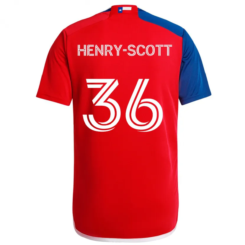 Danxen Men Malik Henry-Scott #36 Blue Red Home Jersey 2024/25 T-Shirt