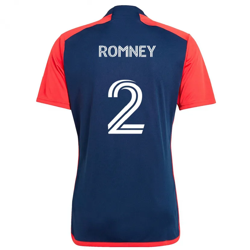 Danxen Men Dave Romney #2 Blue Red Home Jersey 2024/25 T-Shirt