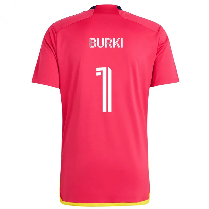 Danxen Men Roman Bürki #1 Red Blue Home Jersey 2024/25 T-Shirt