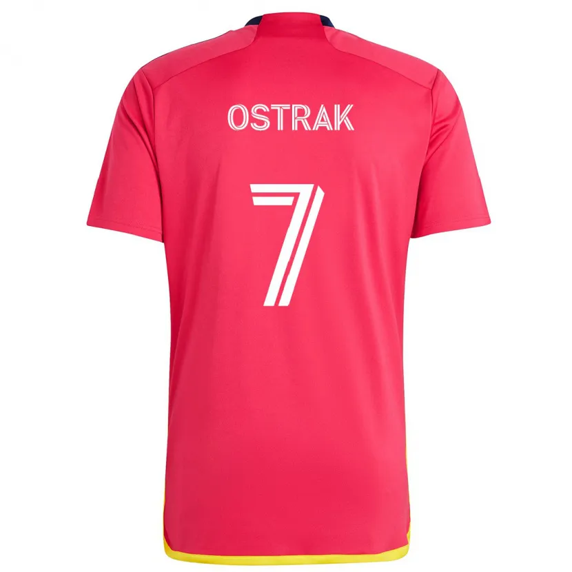 Danxen Men Tomás Ostrák #7 Red Blue Home Jersey 2024/25 T-Shirt