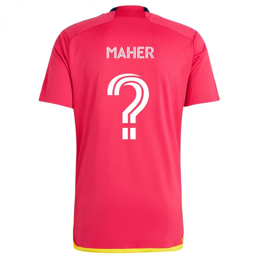 Danxen Men Josh Maher #0 Red Blue Home Jersey 2024/25 T-Shirt