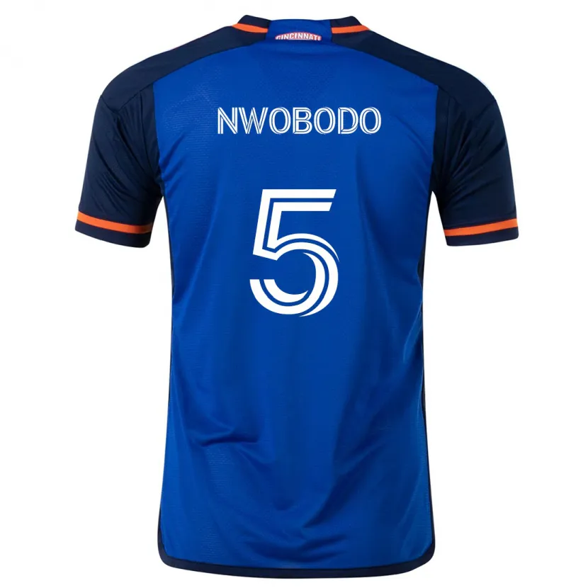 Danxen Men Obinna Nwobodo #5 Blue White Home Jersey 2024/25 T-Shirt