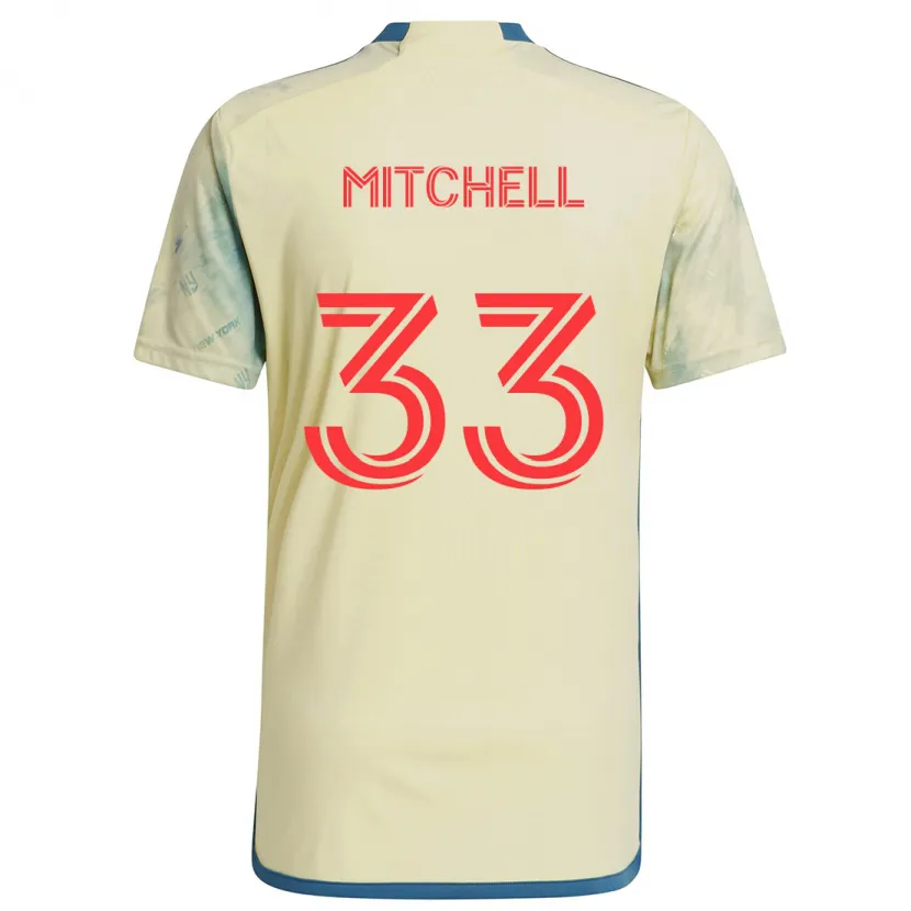 Danxen Men Roald Mitchell #33 Yellow Red Blue Home Jersey 2024/25 T-Shirt