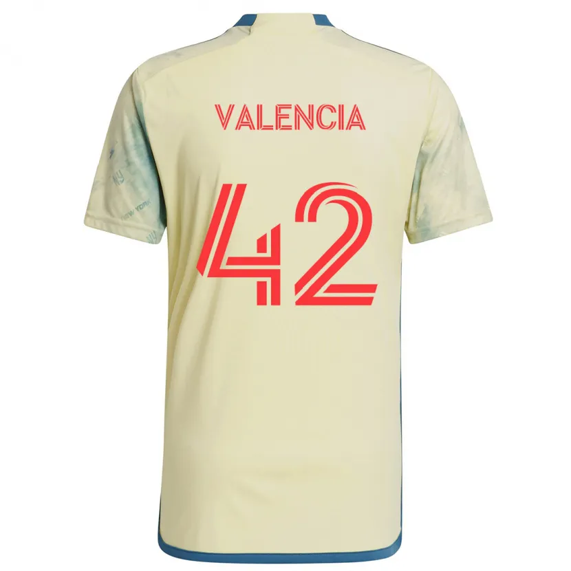 Danxen Men Omar Valencia #42 Yellow Red Blue Home Jersey 2024/25 T-Shirt