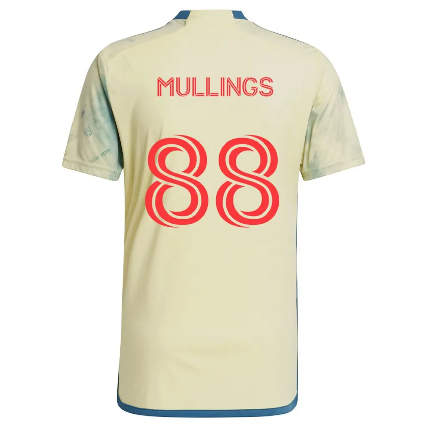 Danxen Men O'vonte Mullings #88 Yellow Red Blue Home Jersey 2024/25 T-Shirt