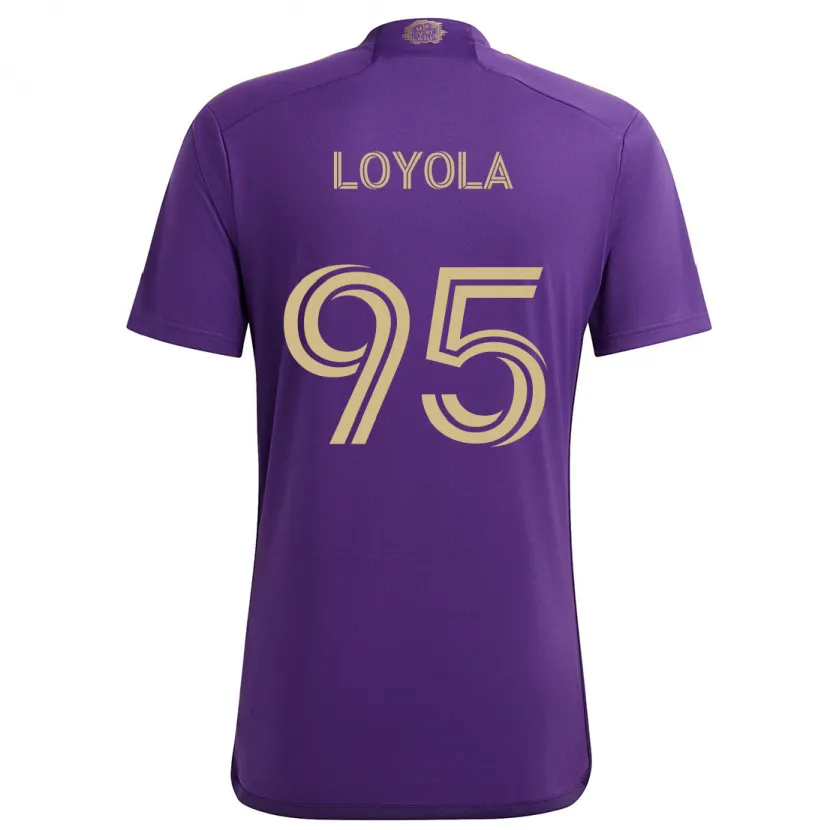 Danxen Men Favian Loyola #95 Purple Yellow Home Jersey 2024/25 T-Shirt