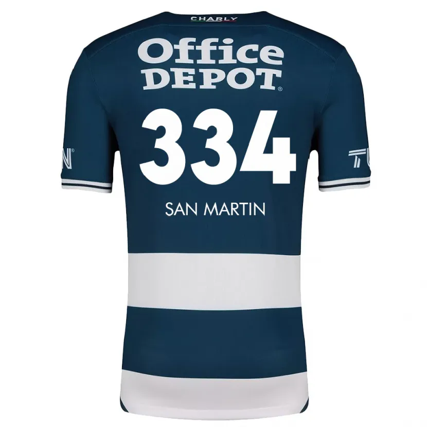 Danxen Men Uziel San Martín #334 Blue White Home Jersey 2024/25 T-Shirt